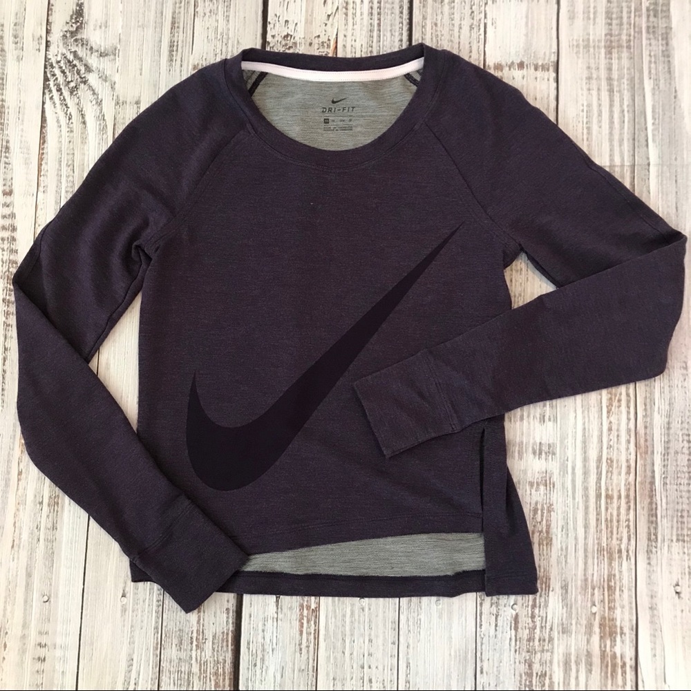 Nike Asymmetric Purple Crew Sweatshirt. Size XSmall.
